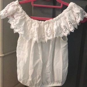 Off the shoulder cropped top